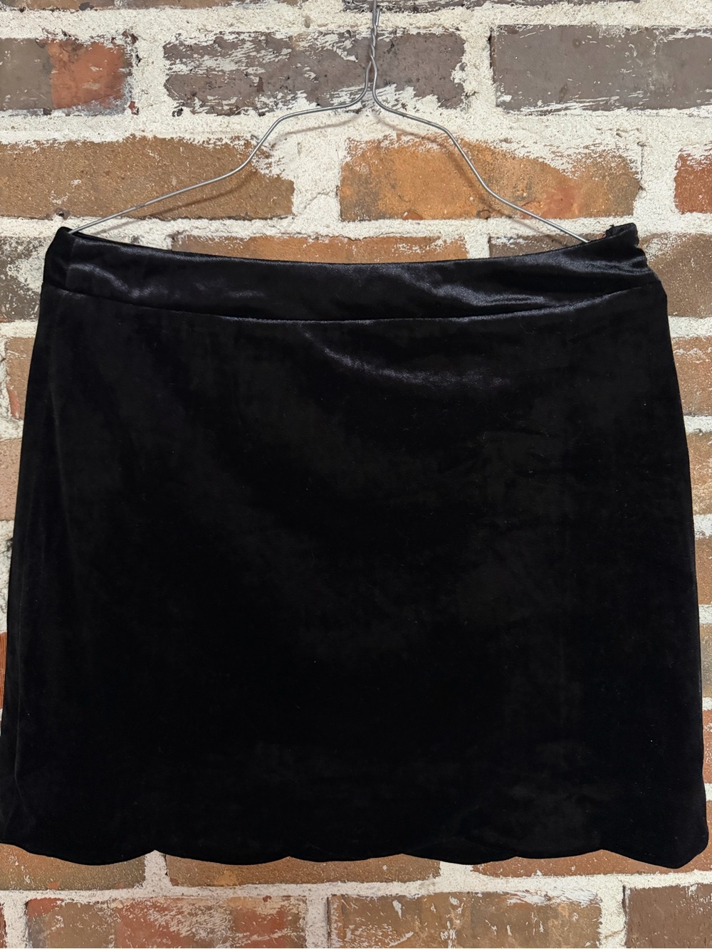 Altar'd State Black Velvet Mini Skirt